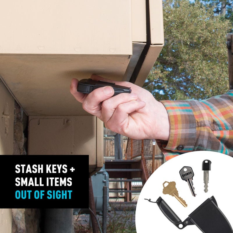 Nite Ize Hideout Magnetic Key Box - Waterproof Key Hider - Magnetic Key Holder & Box - Waterproof Key Storage for Spare Keys - Black, Large - Image 2